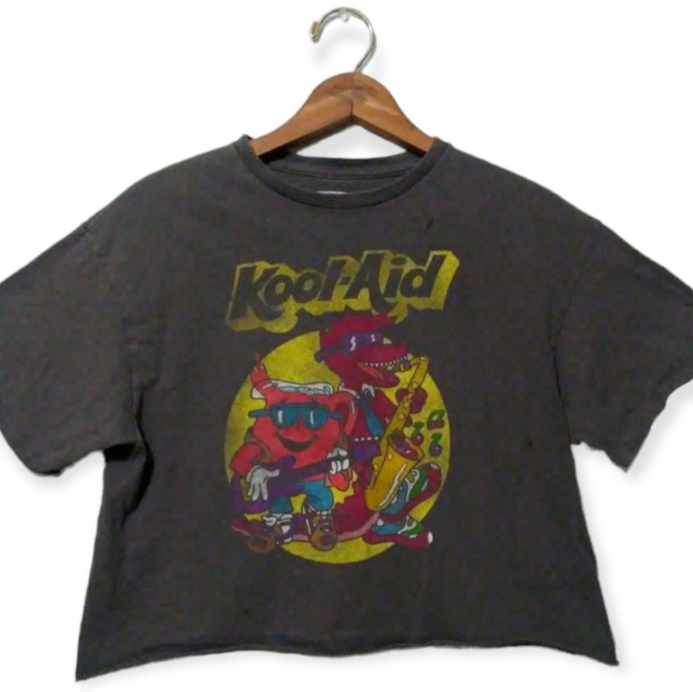 Kraft Koolaid Crop Top T-Shirt Faded Distressed